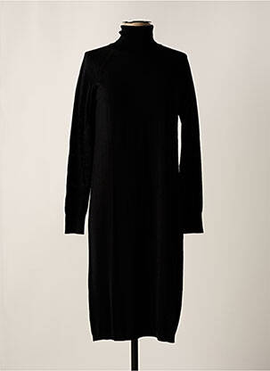 Robe pull stretch manches longues noir FINE PARIS femme