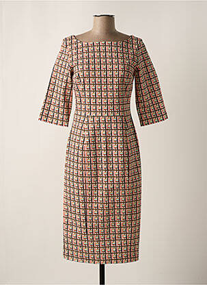 Robe mi-longue manches 3/4 manches 3/4 rose JACQUOTE femme