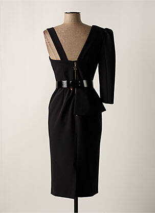 Robe mi-longue manches longues manches longues noir ELISABETTA FRANCHI femme