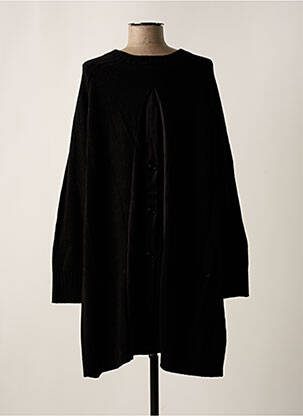 Robe pull resserrée sur le bas manches longues noir SEMICOUTURE femme
