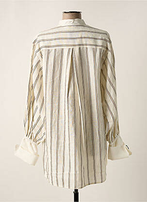 Tunique manches longues tissage crêpe beige BY MALENE BIRGER femme