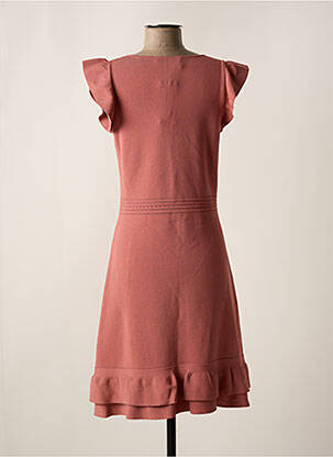 Robe mi-longue manches courtes manches courtes rose SET femme