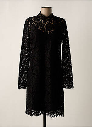 Robe mi-longue manches longues manches longues noir SET femme