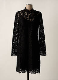 Robe mi-longue manches longues manches longues noir SET femme