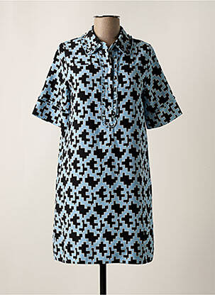 Robe courte manches courtes manches courtes bleu ESSENTIEL ANTWERP femme