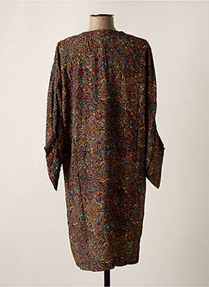 Robe mi-longue coupe fluide manches 3/4 jaune MY SUNDAY MORNING femme