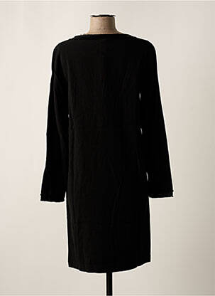 Robe mi-longue manches longues manches longues noir DIEGA femme