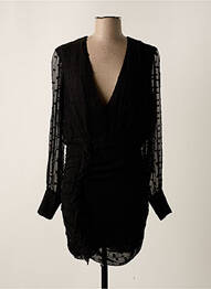 Robe courte manches longues manches longues noir OUD femme