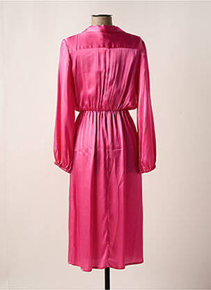 Robe mi-longue manches longues manches longues rose SEMICOUTURE femme