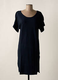 Robe mi-longue manches courtes manches courtes bleu FINE COLLECTION femme