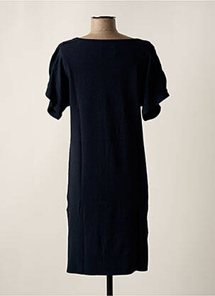 Robe mi-longue manches courtes manches courtes bleu FINE COLLECTION femme