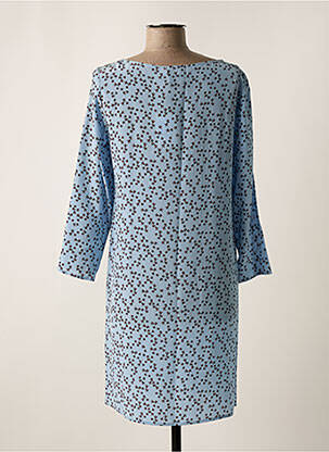 Robe courte coupe fluide manches longues bleu ATTIC AND BARN femme