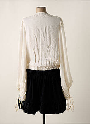 Robe mi-longue manches longues manches longues beige OUD femme