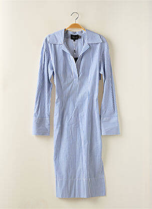 Robe mi-longue manches longues manches longues bleu BIRGITTE HERSKIND femme