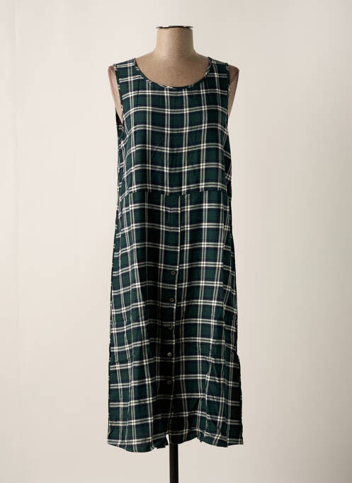 Robe mi-longue sans manche sans manche vert SEMICOUTURE femme