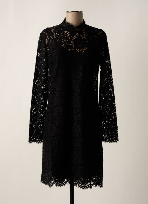 Robe mi-longue manches longues manches longues noir SET femme