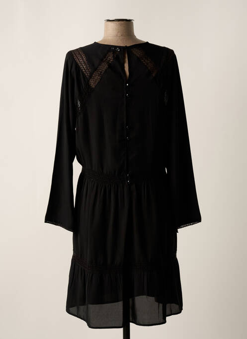 Robe mi-longue coupe fluide manches longues noir GAT RIMON femme