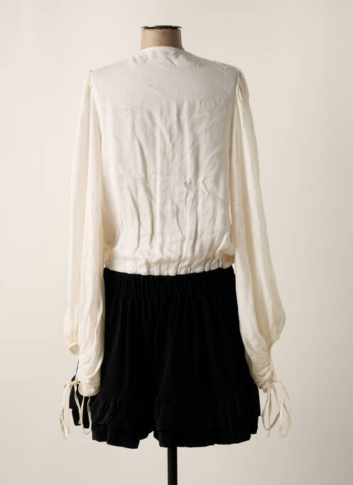 Robe mi-longue manches longues manches longues beige OUD femme