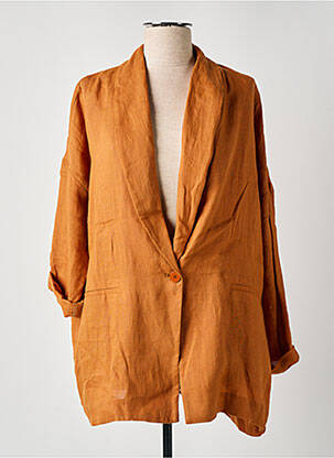 Blazer col châle orange NIU femme