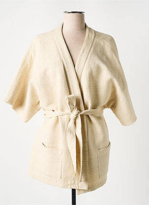 Veste kimono col châle beige DIEGA femme