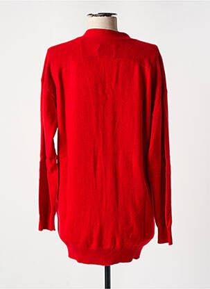 Gilet manches longues resserrée sur le bas rouge FINE PARIS femme