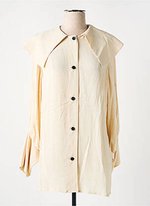 Chemisier tissage crêpe manches longues beige BY MALENE BIRGER femme