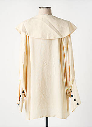 Chemisier tissage crêpe manches longues beige BY MALENE BIRGER femme