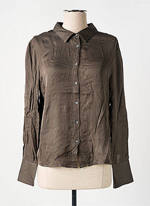 Chemisier coupe fluide manches longues gris DIEGA femme