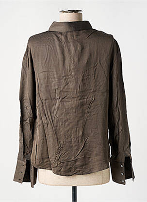 Chemisier coupe fluide manches longues gris DIEGA femme