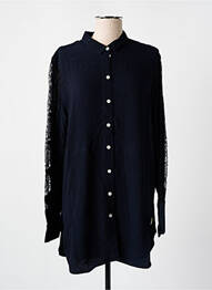 Chemisier tissage crêpe manches longues bleu BY MALENE BIRGER femme