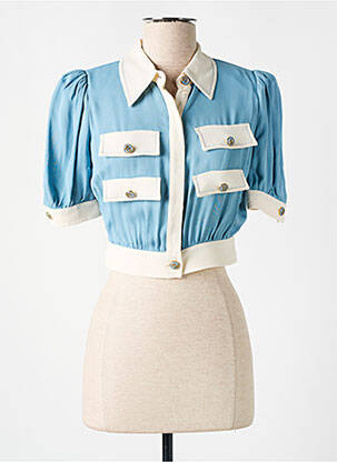 Chemisier manches courtes manches courtes bleu ELISABETTA FRANCHI femme
