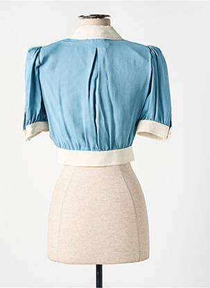 Chemisier manches courtes manches courtes bleu ELISABETTA FRANCHI femme
