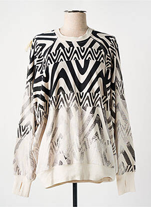 Sweat-shirt tissage jersey manches longues beige MES DEMOISELLES...PARIS femme