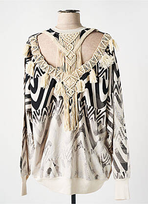 Sweat-shirt tissage jersey manches longues beige MES DEMOISELLES...PARIS femme