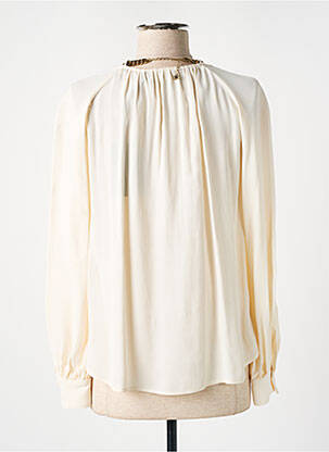 Blouse poignets boutonnés avec fente manches longues beige ELISABETTA FRANCHI femme