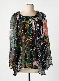 Blouse légère et transparente manches longues noir ATTIC AND BARN femme