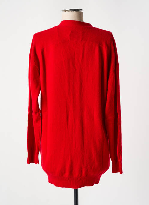 Gilet manches longues rouge FINE PARIS pour femme