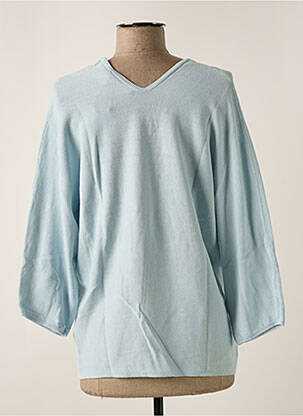 Pull coupe droite manches 3/4 bleu SET femme