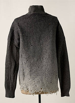 Pull coupe cintrée manches longues gris FINE PARIS femme