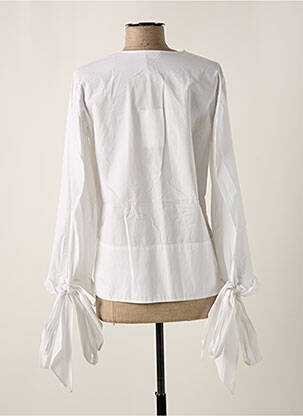 Blouse tissage popeline manches longues blanc BY MALENE BIRGER femme
