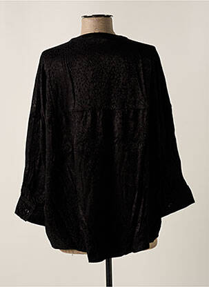 Blouse poignets boutonnés avec fente manches 3/4 noir SET femme