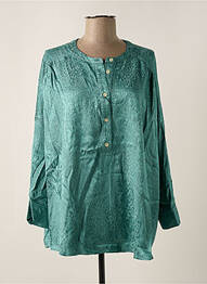 Blouse col rond manches 3/4 vert SET femme