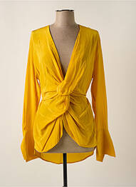 Tunique manches longues tissage crêpe jaune OUD femme
