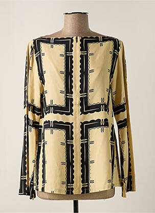Blouse imprimé fantaisie manches longues beige BY MALENE BIRGER femme