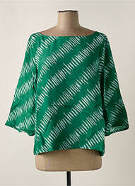 Blouse manches 3/4 manches 3/4 vert DIEGA femme