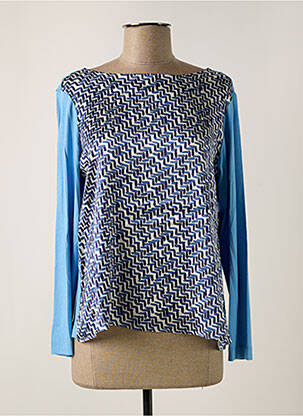 T-shirt manches longues manches longues bleu NIU femme