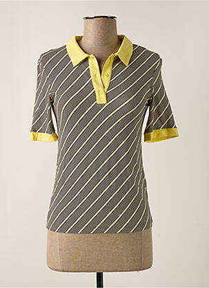 Polo imprimé rayures manches courtes jaune NIU femme
