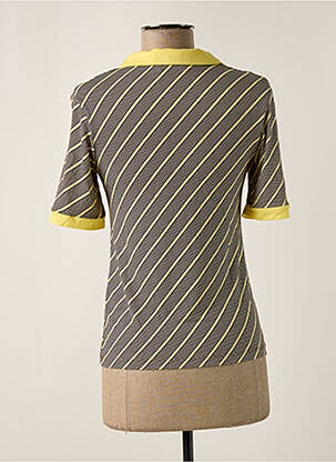 Polo imprimé rayures manches courtes jaune NIU femme