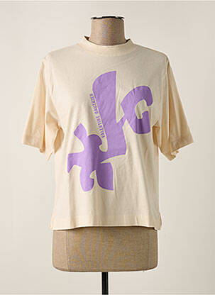T-shirt manches mi-longues manches courtes beige VALENTINE GAUTHIER femme