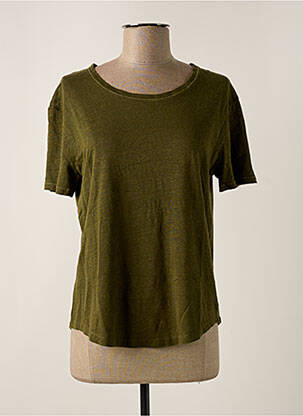 T-shirt stretch manches courtes vert MAYJUNE femme